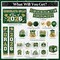 Class of 2026 Graduation Decorations Kit - Green and Gold Congrats Grad Banner Set with Backdrop, Porch Signs, Card Box, Honeycomb Centerpieces, and Balloons - Complete Party Supplies for High School and College